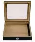 Vorschaubild: Humidor schwarz matt mit Glasdeckel offen