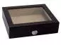 Vorschaubild: Humidor schwarz matt mit Glasdeckel seitlich
