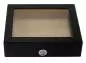 Vorschaubild: Humidor schwarz matt mit Glasdeckel vorne