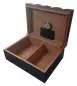 Vorschaubild: Humidor schwarz matt - Gold seitlich offen