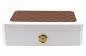 Vorschaubild: Humidor weiss Pianolack mit Leder braun vorne