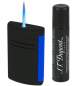 Preview: S.T. Dupont MaxiJet Fluo blau schwarz matt Feuerzeug + Gas