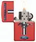 Vorschaubild: Zippo 60003580 Ford Mustang Red Matte Color Image offen mit Flamme