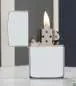 Vorschaubild: Zippo 60006080 High Polish Sterling Silver Armor Case offen mit Flamme