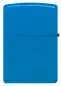 Vorschaubild: Zippo 60007632 US Muscle-Car Sky Blue Matte mit blauem Classic Car, amerikanischer Flagge und Flugzeug Rückseite