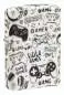 Vorschaubild: Zippo 60007827 Super-Gamer 540° Games Pattern weiß mit schwarzen Gaming-Controllern, Kopfhörern und Schriftzügen
