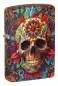 Vorschaubild: Zippo 60007846 Colorful Skull 540 Color mit verziertem Totenkopf, Blumen und Pflanzenmotiven