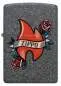Vorschaubild: Zippo 60007935 Antique Label Black Crackle Laser Engrave Frontansicht