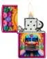 Vorschaubild: Zippo 60007849 Partybus Candy Raspberry Color Image offen mit Flamme