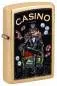 Vorschaubild: Zippo 60007862 Casino Games High Polish Brass mit Skull, Spielchips und Würfeln