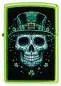 Vorschaubild: Zippo 60007864 Irish Skull Lurid mit grünem Totenkopf Frontansicht