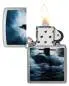 Vorschaubild: Zippo 60007867 Submarine U-Boot Linen Weave Color Image offen mit Flamme