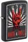 Vorschaubild: Zippo 60007868 Rock & Roll Poster Black Crackle mit Rock-on-Handzeichen und rotem Rock-&-Roll-Schriftzug