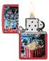 Vorschaubild: Zippo 60007872 Vintage Popcorn Kino Red Matte Color Image offen mit Flamme