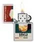 Vorschaubild: Zippo 60007874 Whiskey Sour 1862 Satin Chrome Color Image offen mit Flamme