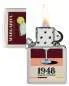 Vorschaubild: Zippo 60007875 Margarita 1948 Satin Chrome Color Image offen mit Flamme