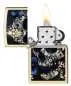 Vorschaubild: Zippo 60007900 Skull with Flowers Champagne offen mit Flamme