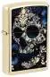 Vorschaubild: Zippo 60007900 Skull with Flowers Champagne mit floralem Totenkopf, Blüten und geschwungenen Ranken