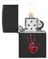 Vorschaubild: Zippo 60007918 Handprint Black Matte Texture Print offen mit Flamme