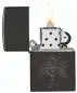 Vorschaubild: Zippo 60007926 Ancient Globet High Polish Black offen mit Flamme