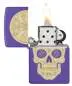 Vorschaubild: Zippo 60007931 Sugar Skull Purple Matte offen mit Flamme
