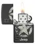 Vorschaubild: Zippo 60007941 Jeep Freedom Star Black Crackle – Built Free offen mit Flamme