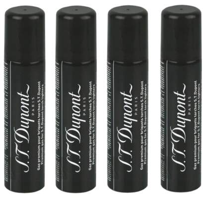 Produktbild: S.T. Dupont Premium-Feuerzeug-Gas schwarz 4 x 75ml