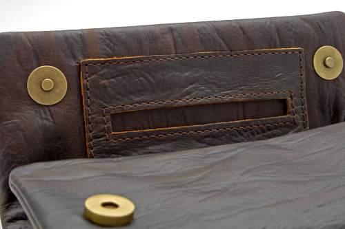 Produktbild: Mestango Waves Kalbsleder braun Tabaktasche Drehertasche Tabakbeutel
