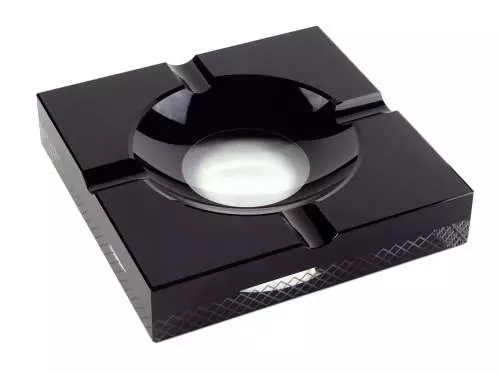 Produktbild: Angelo Design Zigarrenascher Kristall schwarz 4 Ablagen 20x20x4cm