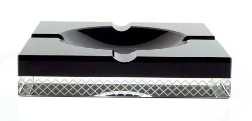 Produktbild: Angelo Design Zigarrenascher Kristall schwarz 4 Ablagen 20x20x4cm