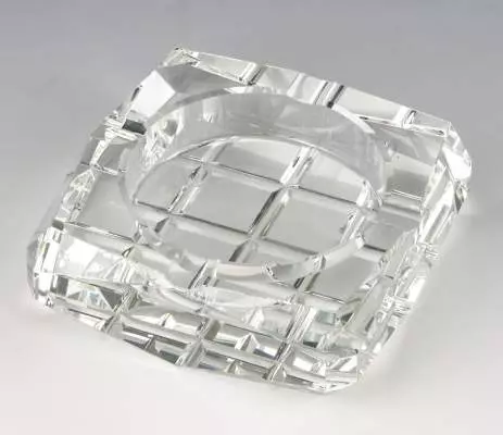 Passatore Zigarrenascher Kristallglas 4 Ablagen 15x15x5cm