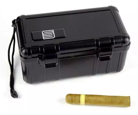 Reise-Humidor Cigar Case S3 Acryl schwarz