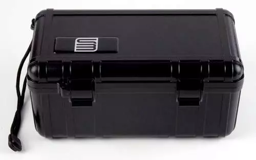 Reise-Humidor Cigar Case S3 Acryl schwarz vorne