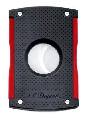 S.T. Dupont Maxijet Set Feuerzeug Cutter schwarz rot - Punched