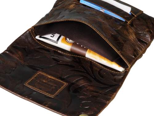 Produktbild: Kavatza Lady Leder geprägt Tabaktasche Drehertasche Tabakbeutel