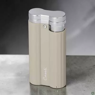 Produktbild: Caseti Paris Jet Feuerzeug grau-beige matt 281103 stehend