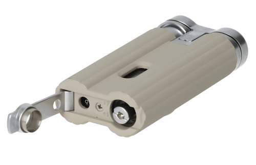 Produktbild: Caseti Paris Jet Feuerzeug grau-beige matt 281103 liegend