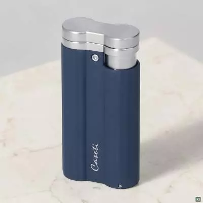 Produktbild: Caseti Paris Jet Feuerzeug dunkelblau matt 281102 stehend