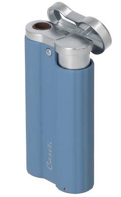 Produktbild: Caseti Paris Jet Feuerzeug petrol-blau matt 281103 offen