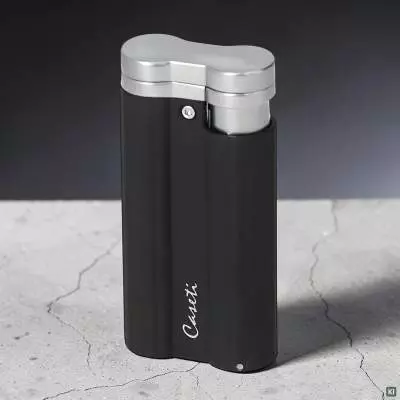 Produktbild: Caseti Paris Jet Feuerzeug schwarz matt 281101 stehend