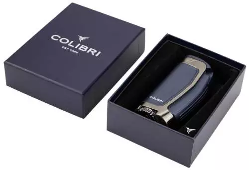 Produktbild: Colibri E3 blau gunmetal mit 3-fach Jet-Flamme
