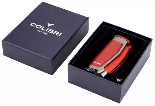 Produktbild: Colibri E3 rot gunmetal mit 3-fach Jet-Flamme