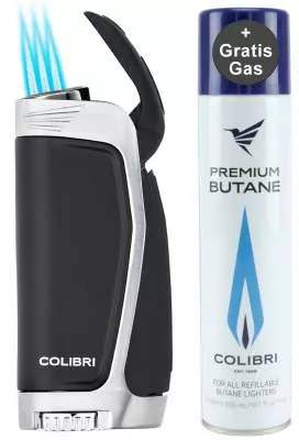 Produktbild: Colibri E3 schwarz chrom Feuerzeug