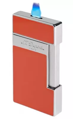 Produktbild: S.T. Dupont Slimmy Feuerzeug korallen-rot chrom Flamme