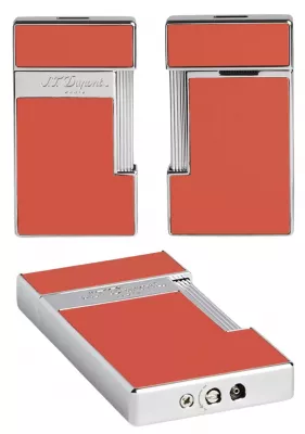 Produktbild: S.T. Dupont Slimmy Feuerzeug korallen-rot chrom