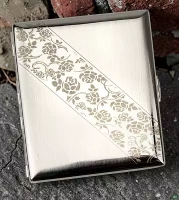Produktbild: Zigarettenetui Jean Claude Nickel Ornament diagonal 20er stehend
