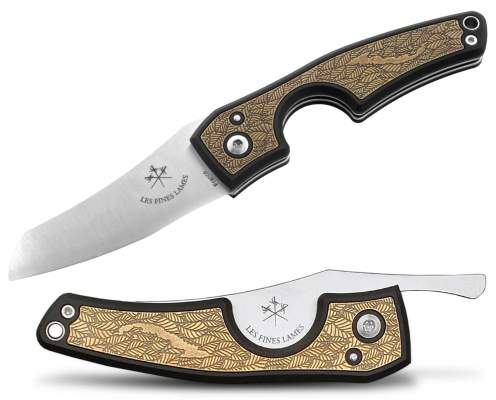 Produktbild: Fines Lames Le Petit Brass Leaves II Zigarrenmesser