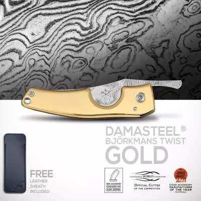Produktbild: Fines Lames Le Petit Damasteel Björkmans Twist Gold 18K Banner
