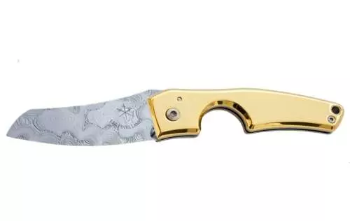 Produktbild: Fines Lames Le Petit Damasteel Björkmans Twist Gold geöffnet