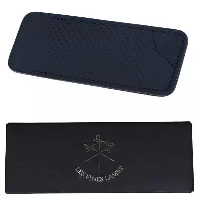 Produktbild: Les Fines Lames Lederetui Sheath Petrol Blue Racing mit Geschenkverpackung